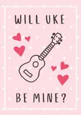 ukulele guitar Valentines Day Card 36764 created by Lloyd Crowley