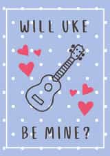 ukulele musical instruments Valentines Day Card 36765 created by Lloyd Crowley