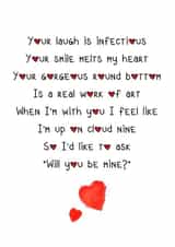 laugh infectious Valentines Day Card 42063 created by Rhymes To Remember