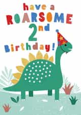 Children's Dinosaur 2nd Birthday card created by Sarah Corcoran