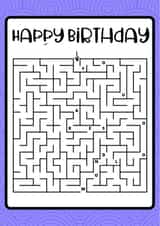 Happy Birthday Maze created by Faye Burtenshaw
