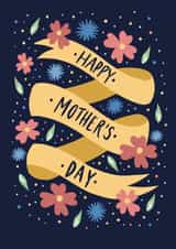 Pretty Mothers Day Card - Floral - Banner - Happy Mothers Day created by Stonefoxes