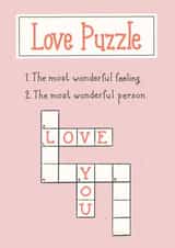 love puzzle Valentines Day Card 20361 created by Jenni Ahlberg - Jeah Design