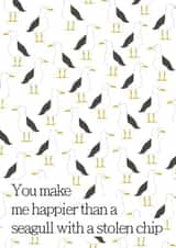 You make me happy seagull card created by Victoria Grace Designs