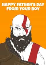 God God of war Father's Day Card 46941 created by Perfectly Okay