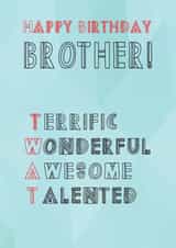 brother funny Birthday Card 20772 created by Art Thunderclap