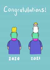 pregnant 2 children New Baby Card 46732 created by Dexterous Laboratory