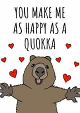 happy you make me Valentines Day Card 21063 created by Cowpat Designs