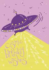UFO Birthday Card created by Nelly's Treasures