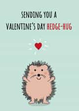 hedgehog animal Valentines Day Card 19024 created by The Northern Bird