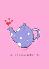pot tea Love & Friendship Card 3378 created by Richard Darani