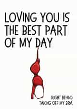 loving you bra Valentines Day Card 28084 created by Open Space Collective