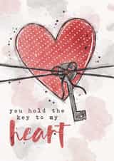 key heart Valentines Day Card 21050 created by Catherine Bancroft