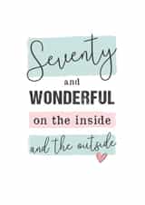 seventy seventieth Birthday Card 15258 created by Mad Philomena