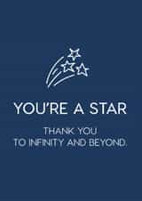 You're A Star Thank You card created by The Treasured