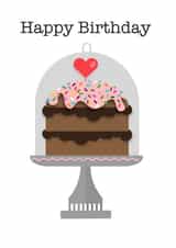 cake heart Birthday Card 17012 created by Burridge Design