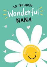 Cute Mothers Day Card - Nana - Daisy - To The Most Wonderful Nana created by Macie Dot Doodles
