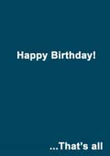 that is all that's all Birthday Card 13939 created by Sachy Cards