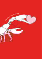 lobster claw Valentines Day Card 16799 created by Mor Creative