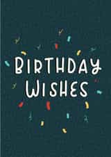 wishes confetti Birthday Card 20939 created by Hayley Warhurst Design