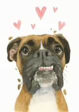 Boxer From the Dog Just because Card 21226 created by Robert James Hull