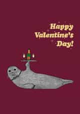 seal bowtie Valentines Day Card 46162 created by Martina Scott