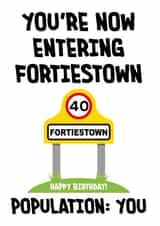 sign road Birthday Card 15840 created by Fat Pug Greetings