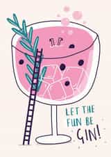 gin Alcohol Birthday Card 20527 created by NICHOLA COWDERY ILLUSTRATIONS 