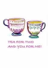 Tea for two tea time Card 46661 created by INDIGO PRAWN