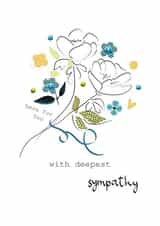 Anemones Bouquet Sympathy Card created by SABIVO Design by Sabina