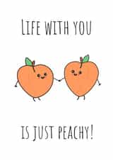 cute peach Valentines Day Card 21164 created by CozzaCreations