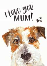 Happy Birthday or Mother's day Terrier card created by Jo Scott Art