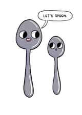 spoon pun Valentines Day Card 29574 created by Ruthycomics