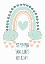 Sending a hug Lots of love Send A Smile Card 20171 created by Shereen M Designs