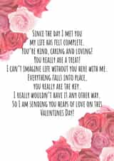 The one I love Romantic Valentines Day Card 44188 created by Ami Webster