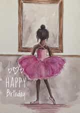 Arty Birthday Card - For Her - Ballet Dancer created by AP Designs