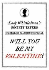bridgerton lady whistledown Valentines Day Card 20141 created by C+C Cards