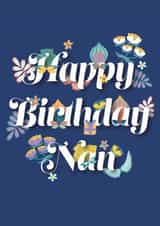 Classic Birthday Card - For Nan - Flowers created by LJRanson Design