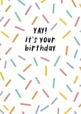 typography yay Birthday Card 21274 created by Aspyn + Elodie