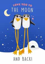 moon igloo Valentines Day Card 47037 created by Maria Amaya