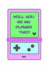 gameboy player two Valentines Day Card 14863 created by Cat B Designs