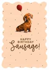 Happy birthday Sausage card created by Hot Dog greetings