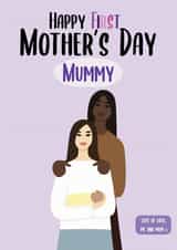 lgbt two mums Mothers Day Card 15722 created by InclusiviTwee