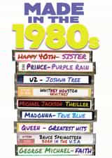 Happy 40th Sister Birthday Card- 80s Music Cassette Albums created by ShortRound888