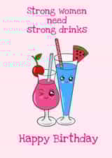 Strong women Birthday Card 13602 created by Cutie McHootie 