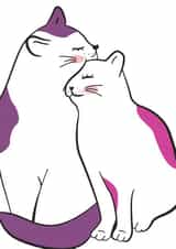 cats animal Love & Friendship Card 11326 created by Family Designs