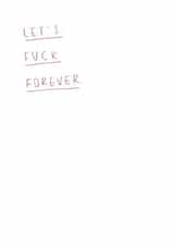 Let’s Fuck Forever created by @eggc_arton