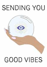 turkish eye good vibes Good Luck Card 21316 created by Jatinder Creates