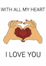 love heart Valentines Day Card 21317 created by Jatinder Creates