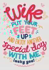 Wife put Anniversary Card 20239 created by Dan McFadden